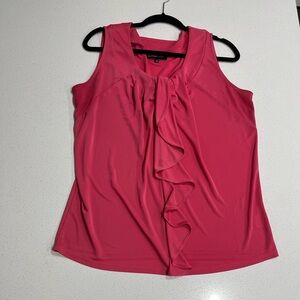 Jones New York Pink Ruffle Blouse